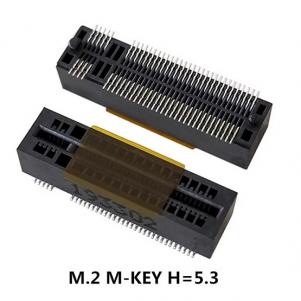 0.50mm Pitch M.2 NGFF connector 67 positions,Height 5.3mm,E M Key,Vertical-mount